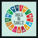 Es gibt keinen Planeten-B-Klimawandel globale Erwä Poster<br><div class="desc">Es gibt keinen Planeten B - Klimawandel - globale Erwärmung - Poster Leinwand Metal Art Decals</div>