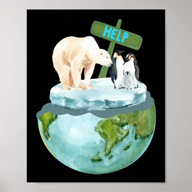Es gibt keinen Planeten-B-Klimawandel Poster (Vorne)