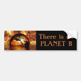 "Es gibt keinen Planeten B" mit brennender Erde Autoaufkleber