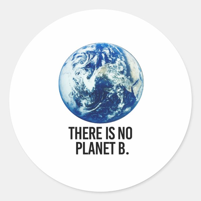 Es gibt keinen Planeten B Runder Aufkleber (Vorderseite)