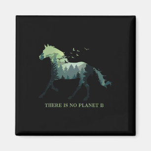 Es gibt keinen Planeten-B-Tag-Design Naturrosen Magnet