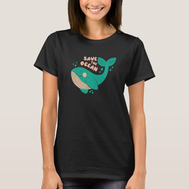 Es gibt keinen Planeten-B-Wal, der den Ozean Rette T-Shirt (Vorderseite)