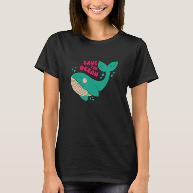 Es gibt keinen Planeten-B-Wal, der den Ozean Rette T-Shirt (Vorderseite)