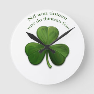 Es gibt keinen Platz wie Zuhause Runde Wanduhr