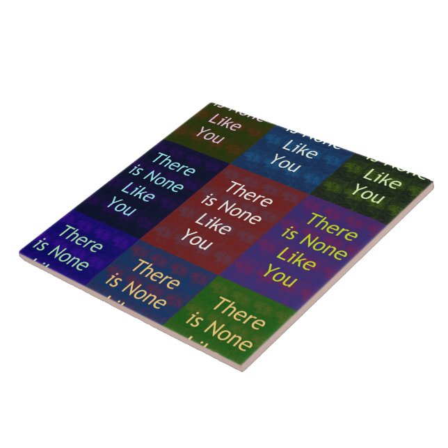"Es gibt keinen wie Dich": Die Mosaic Grid Tischde Fliese (Seite)
