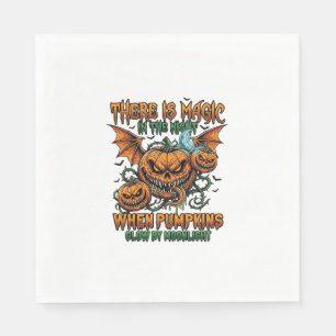 Es gibt Magie Halloween Monster Kürbisse Fledermau Serviette