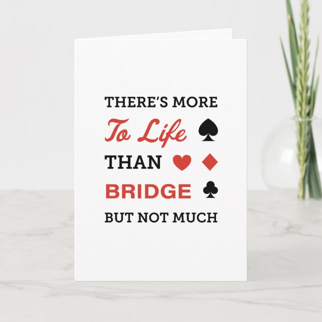 Es gibt mehr zu leben als eine Brücke Karte (Vorderseite)