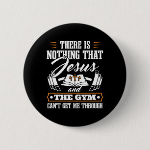 Es gibt nichts, was Jesus und der Fitnessraum Chri Button