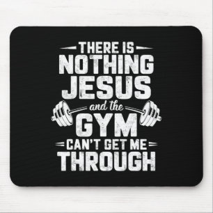 Es gibt nichts, was Jesus und Fitnessraum mir nich Mousepad