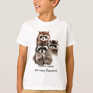Es gibt nie zu viele Raccoons Süße Tier T-Shirt