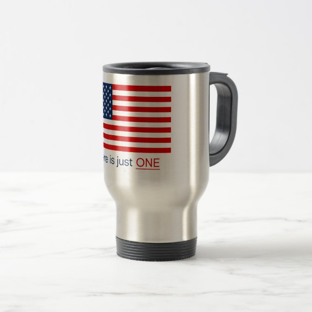 Es gibt nur eine Flag-Reiseumarmung Reisebecher (VorderseiteRechts)
