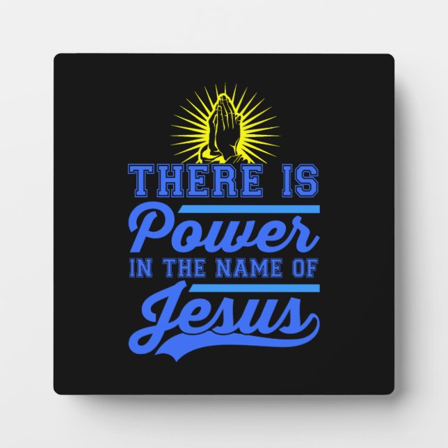 Es gibt Power im Namen Jesu Fotoplatte (Vorderseite)