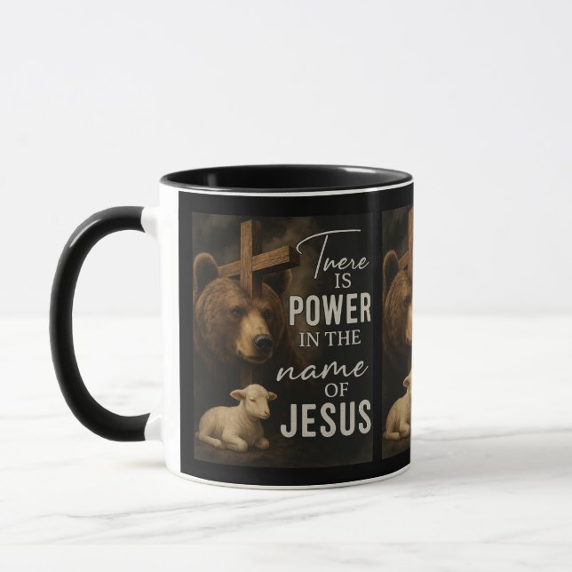 Es gibt Power im Namen Jesu Tasse (Links)