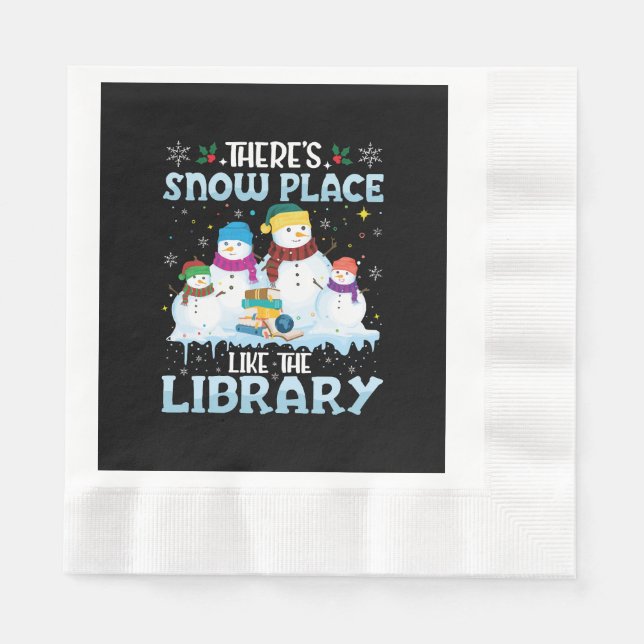 Es gibt Schneeplätze wie die Weihnachtsbühne Serviette (Vorderseite)
