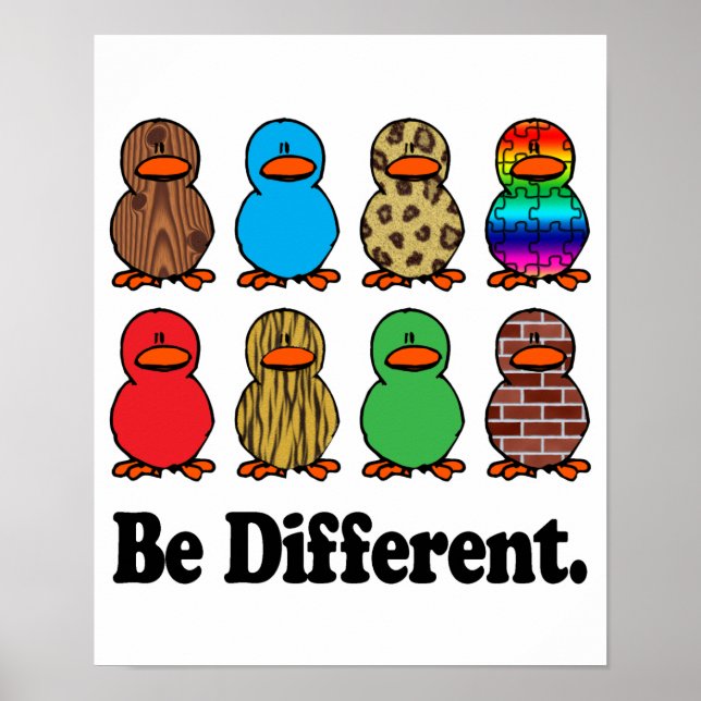 Es gibt verschiedene Enten Poster (Vorne)
