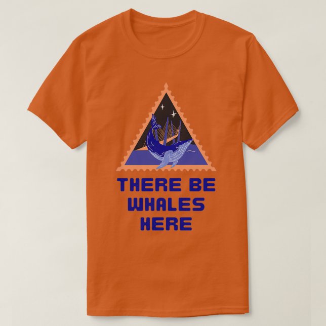 Es gibt Wale hier 1 T-Shirt (Design vorne)