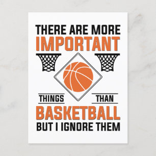 Es gibt wichtigere Dinge als Basketball Postkarte