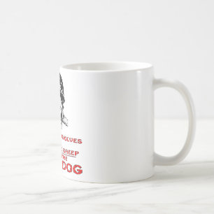 Es gibt Wölfe dort sind Schafe, die ich der Kaffeetasse