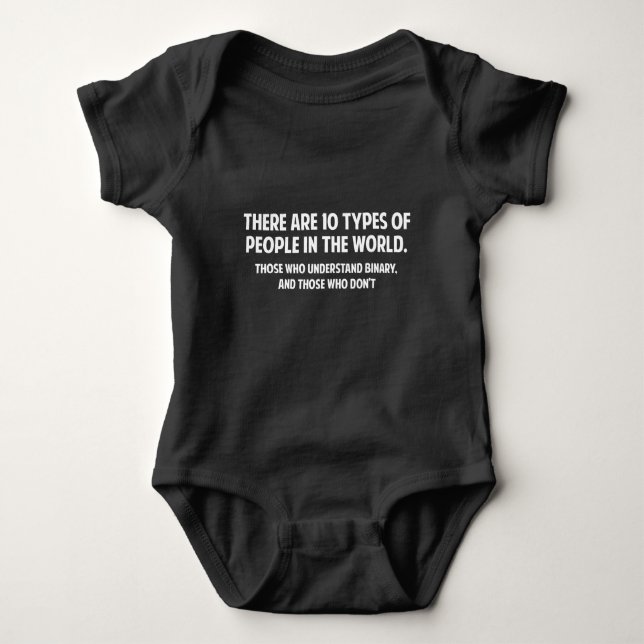Es gibt zehn Arten von Menschen auf der Welt Baby Strampler (Vorderseite)