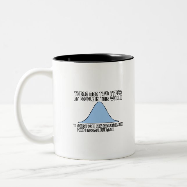 Es gibt zwei Arten von Menschen, die Extrapolation Zweifarbige Tasse (Links)