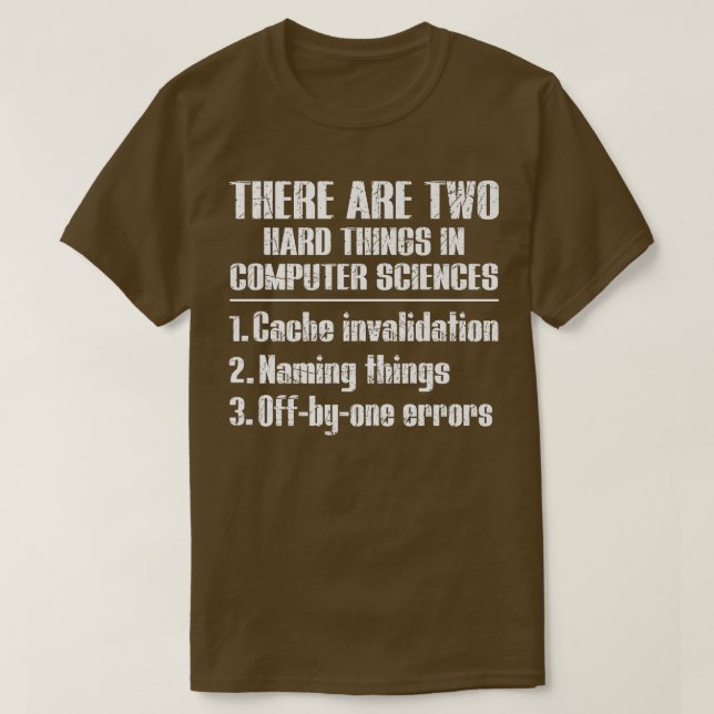 Es gibt zwei schwierige Dinge in der Computerwisse T-Shirt (Design vorne)