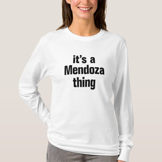 Es handelt sich um eine Mendoza T-Shirt (Vorderseite)