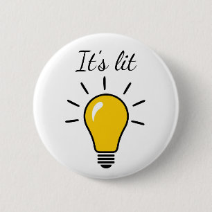 Es hat Lit-Wortspiel-Knopf Button
