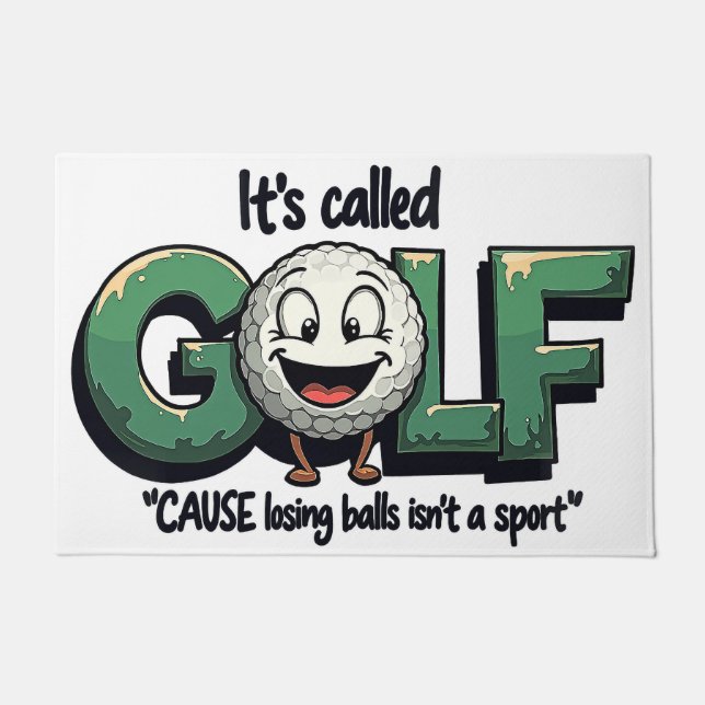 Es heißt Golf Funny Fußmatte (Vorderseite)