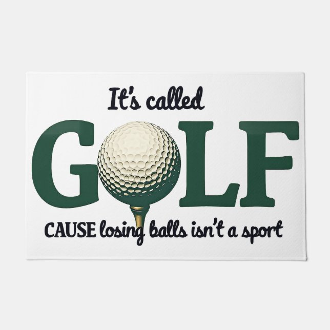 Es heißt Golf Funny im Freien Fußmatte (Vorderseite)