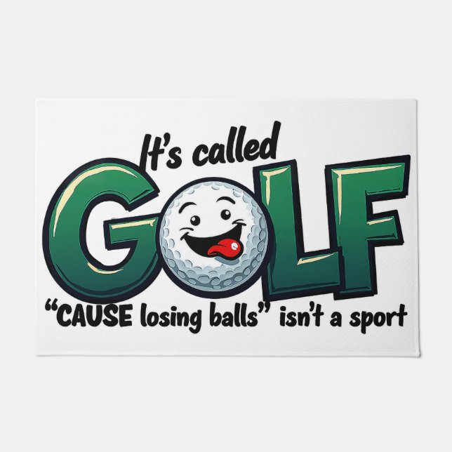 Es heißt Golf Funny Outdoor Fußmatte (Vorderseite)