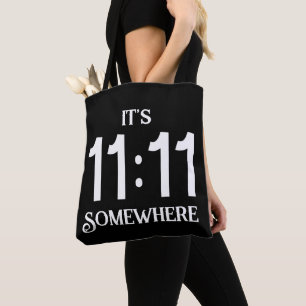 Es ist 11:11 Irgendwo Numerologie Manifestationsza Tasche