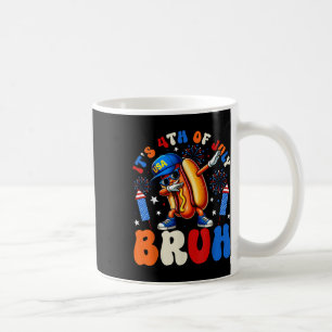 Es ist 4. Juli Bruh Funny Dabbing Hot Dog Usa Pa Kaffeetasse