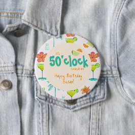 Es ist 50 Uhr Irgendwo Party Thema Button