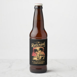 Es ist 5 Uhr Überall bin ich müde Sommer Bierflaschenetikett