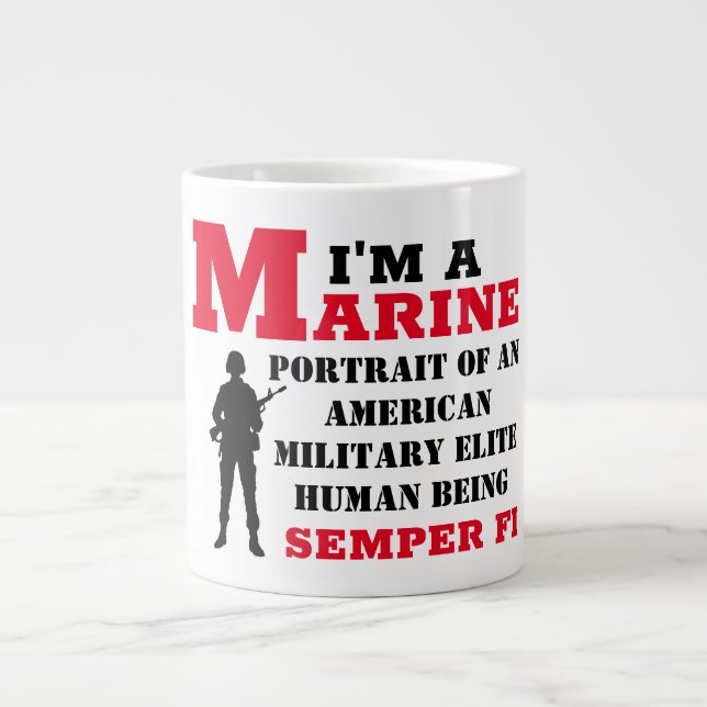 ES IST A-MARINE-DINGE Jumbo-Tasse (Vorderseite)