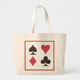 Es ist alle Asse. Spielkarte-Tasche Jumbo Stoffbeutel