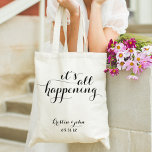 Es ist alles Ereignis Script Hochzeit Tragetaschen<br><div class="desc">Es ist alles Ereignis! Wenn Ihr großer Tag endlich hier ist,  nutzen Sie diese hübschen Tasche als Gastgeschenke Hochzeiten,  Brautparty Geschenktaschen,  Probe Dinner Favoriten,  Begrüßungstaschen,  etc. Passen Sie Ihren Namen und Ihr Datum an!</div>