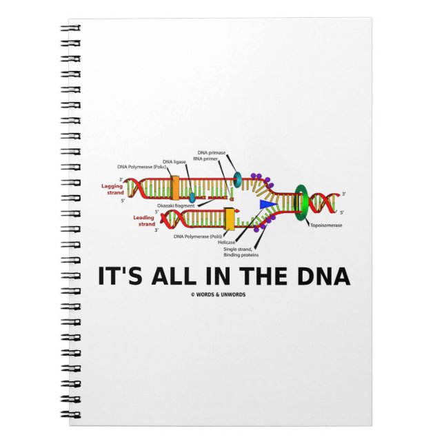 Es ist alles im DNA Molekularbiologie-Spaß Notizblock (Vorderseite)