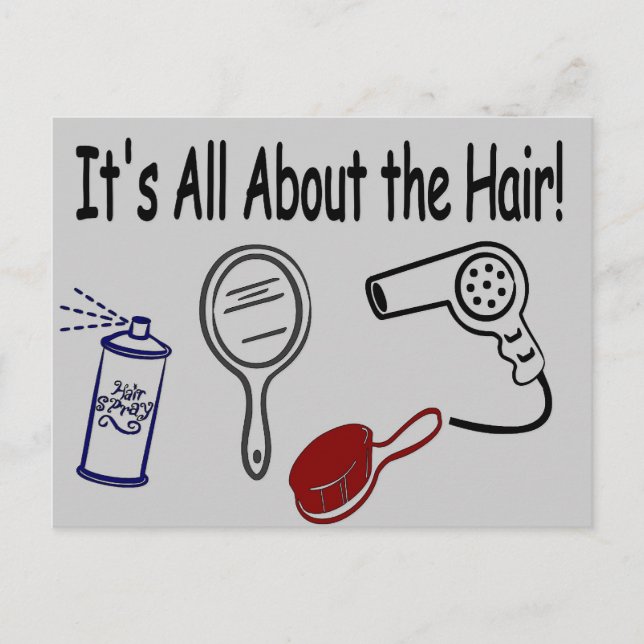 Es ist alles über die Haare! Postkarte (Vorderseite)