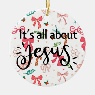 Es ist alles über Jesus – Bunte Weihnachtsdekorati Keramik Ornament