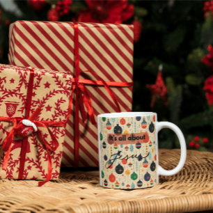 Es ist alles über Jesus – Farbige Weihnachten Kaffeetasse