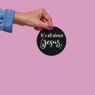 Es ist alles über Jesus – Weihnachtssticker #06 Runder Aufkleber