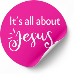 Es ist alles über Jesus – Weihnachtssticker #8 Runder Aufkleber