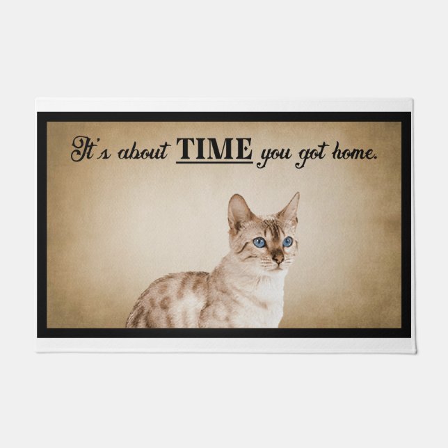 Es ist an der Zeit, dass du Zuhause-American Cat G Fußmatte (Vorderseite)