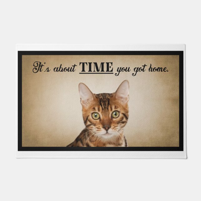 Es ist an der Zeit, dass du Zuhause-American Cat G Fußmatte (Vorderseite)