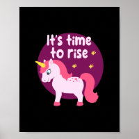 Es ist an der Zeit, Kawaii niedliches rosa Einhorn