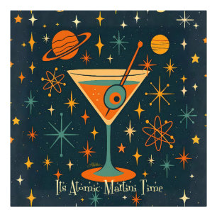 Es ist Atomic Martini Time Cosmic Stars Fotodruck