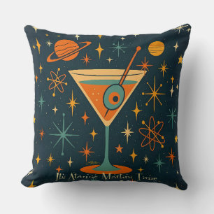 Es ist Atomic Martini Time Cosmic Stars Kissen
