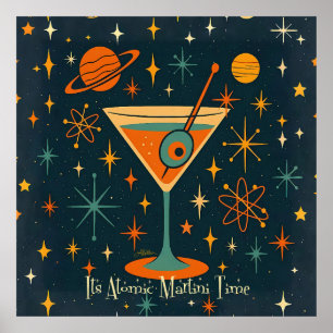 Es ist Atomic Martini Time Cosmic Stars Poster