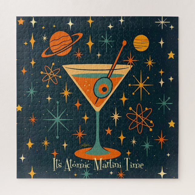 Es ist Atomic Martini Zeit Kosmische Sterne (Vertikal)